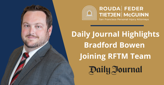 Daily Journal Highlights Bradford Bowen Joining RFTM Team