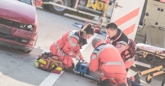 ambulance at a car accident