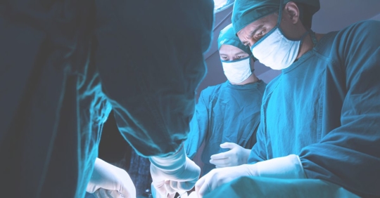 a surgeon in an operating room